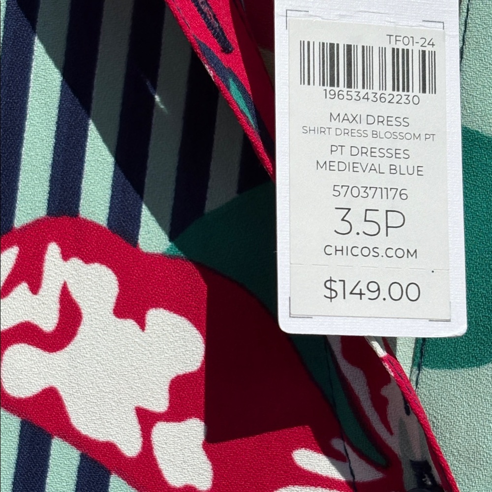 Chico’s 3.5P (18P) medieval blue maxi dress. NWT!! - Picture 5 of 8
